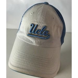 UCLA Bruins Hat Cap NCAA Spellout Bear Logo Mesh Stretch Fit One Size Script